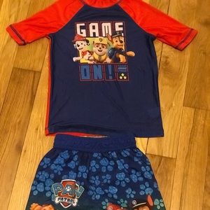 Kids Paw Patrol Rash guard & swim trunks